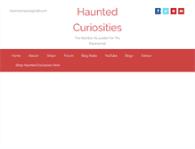 Tablet Screenshot of hauntedcuriosities.com